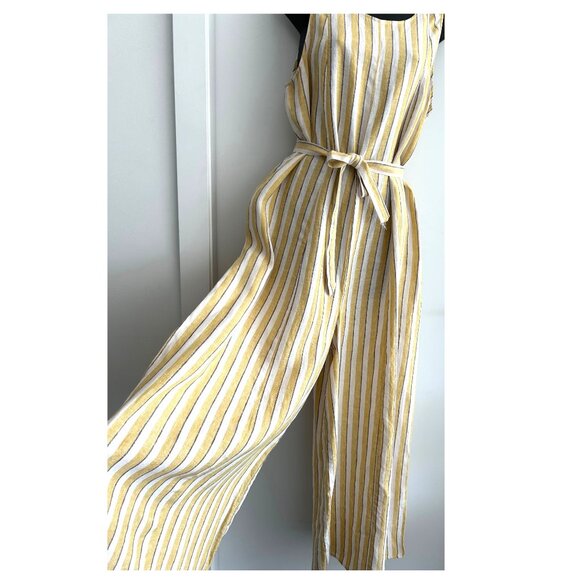 Rachel Zoe Linen Overalls Sz 10 - Picture 2 of 9